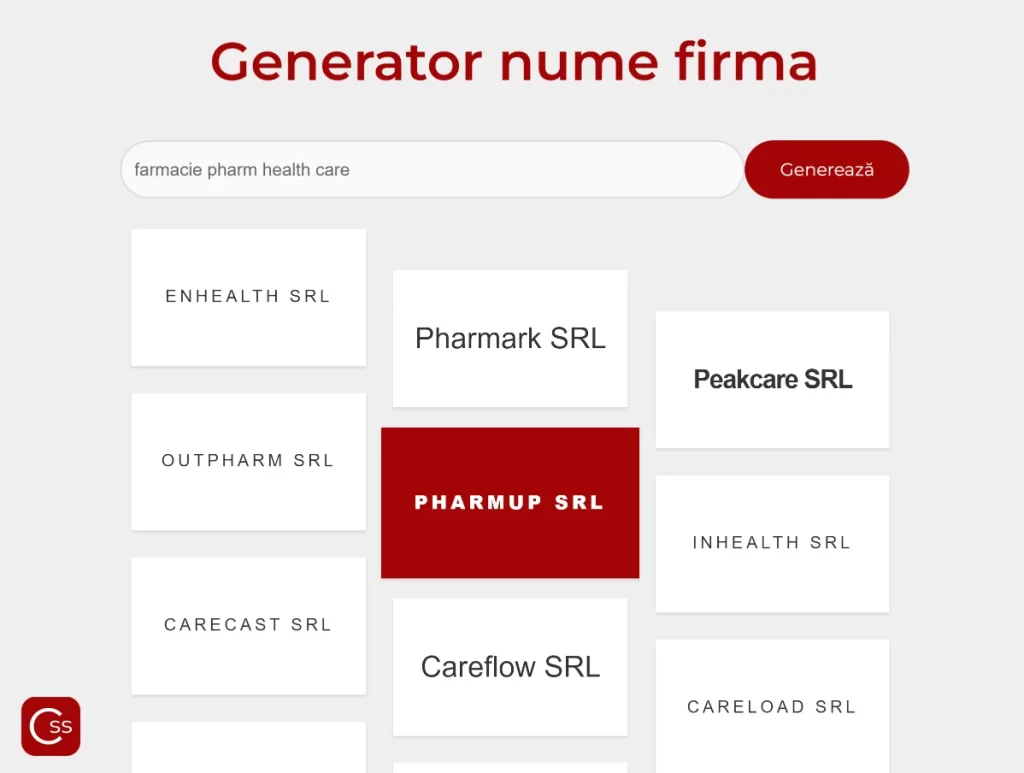Generator pentru nume firma